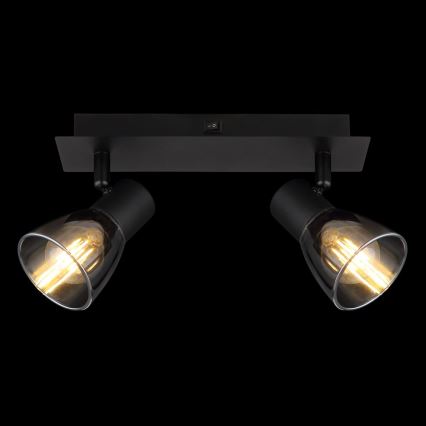 Globo - Foco de pared 2xE14/40W/230V negro