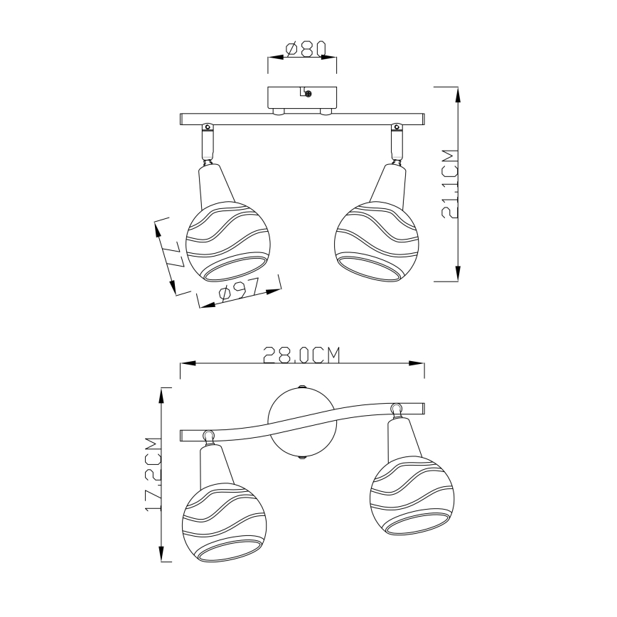 Globo - Foco LED 2xE14/4W/230V