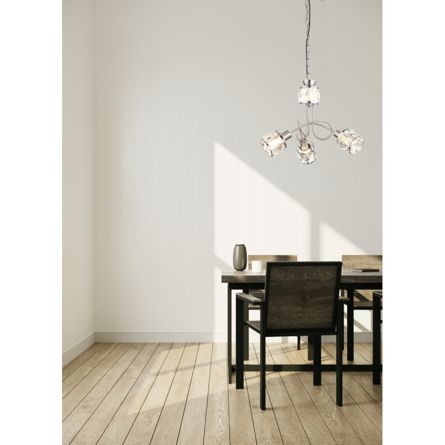 Globo - LED Lámpara colgante con cadena 3xE14/40W/230V + LED/5W