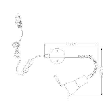 Globo - Lámpara flexible pequeña 1xE14/40W/230V cromo mate