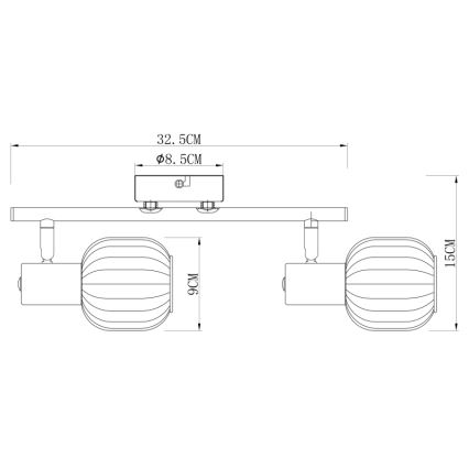 Globo 54801-2 - Foco AKIN 2xE14/40W/230V