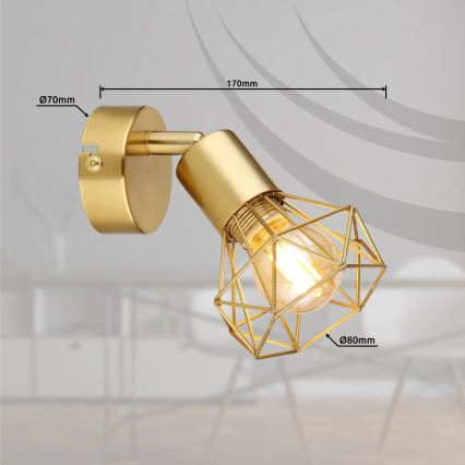 Globo - Foco de pared 1xE14/40W/230V dorado