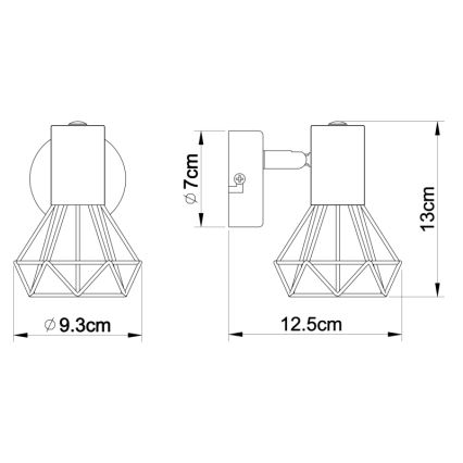 Globo - Foco de pared 1xE14/40W/230V negro