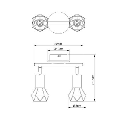 Globo - Foco 2xE14/40W/230V