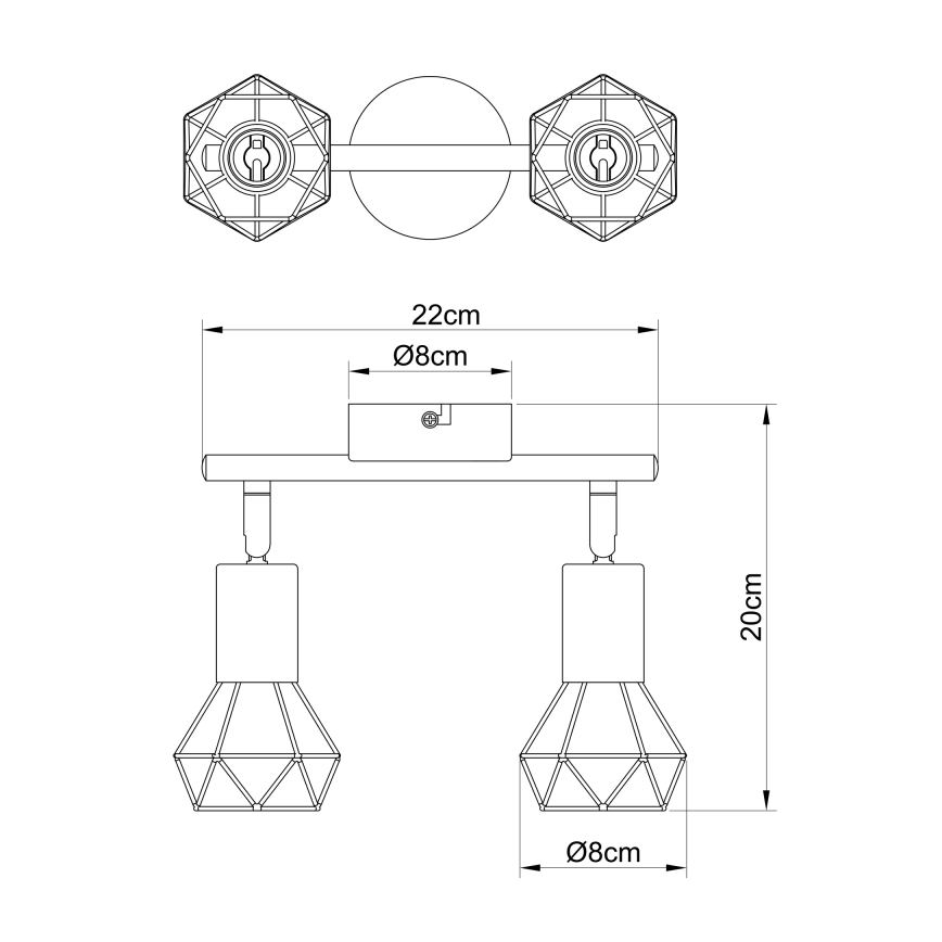 Globo - Foco 2xE14/40W/230V
