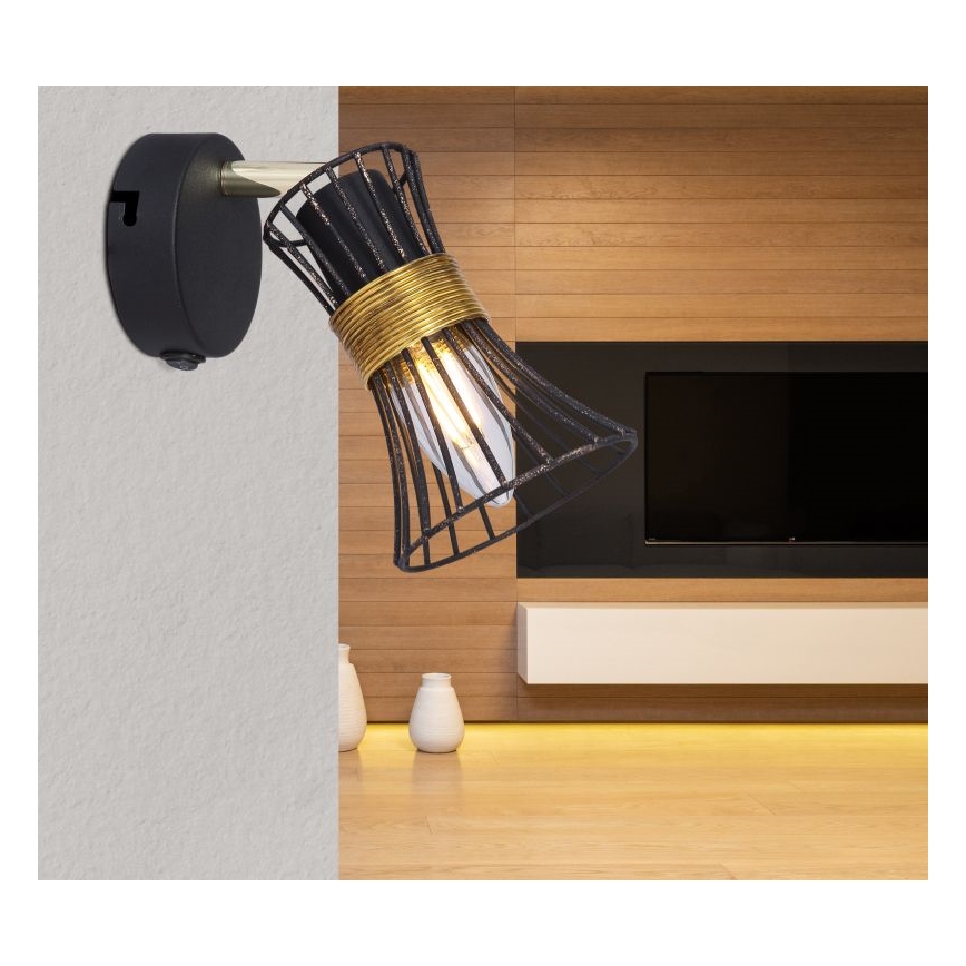 Globo 54814-1 - Foco de pared PURRA 1xE14/40W/230V