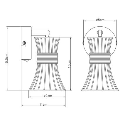 Globo 54814-1 - Foco de pared PURRA 1xE14/40W/230V