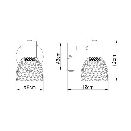 Globo 54817-1 - Foco de pared ISABELLE 1xE14/40W/230V