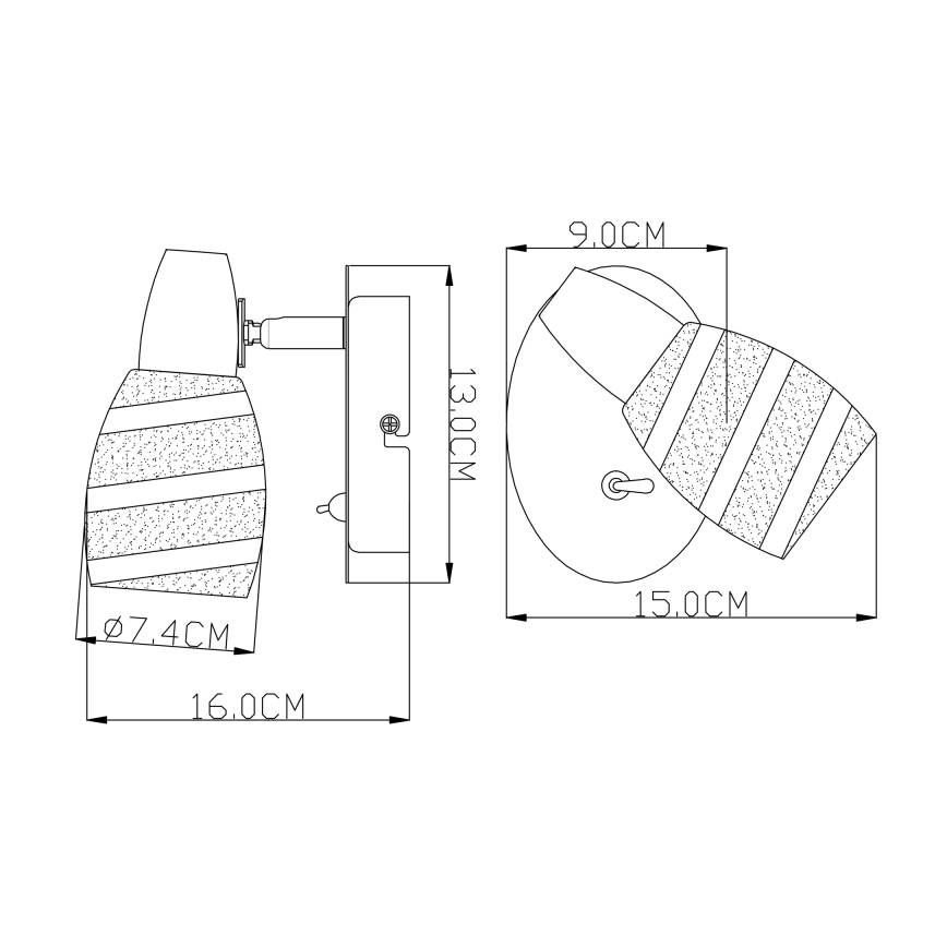 Globo 54985-1 - Foco ROY 1xE14/40W/230V