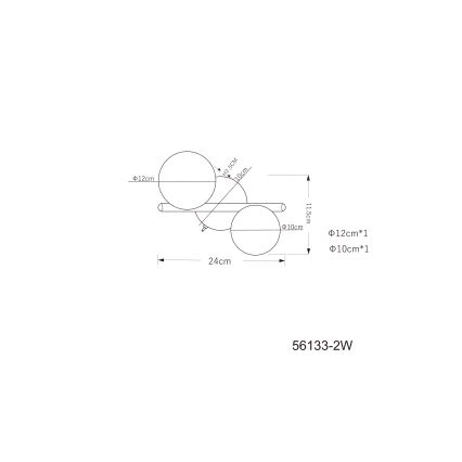 Globo - Lámpara de techo LED 2xG9/3W/230V