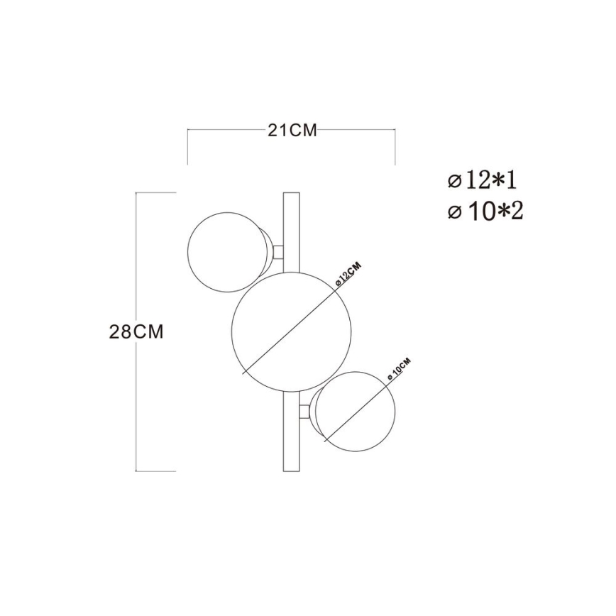 Globo - Lámpara de techo LED RIHA 3xG9/3,5W/230V latón