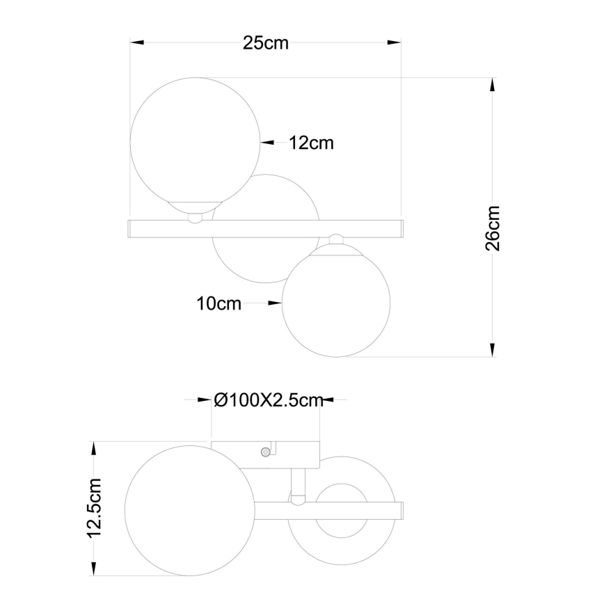 Globo - Lámpara de techo LED 2xG9/3W/230V cromo mate