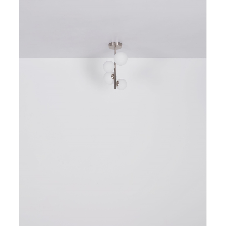 Globo - Lámpara colgante LED 4xG9/3W/230V cromo mate