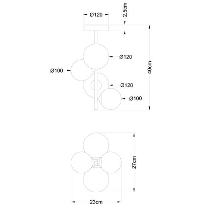 Globo - Lámpara colgante LED 4xG9/3W/230V cromo mate
