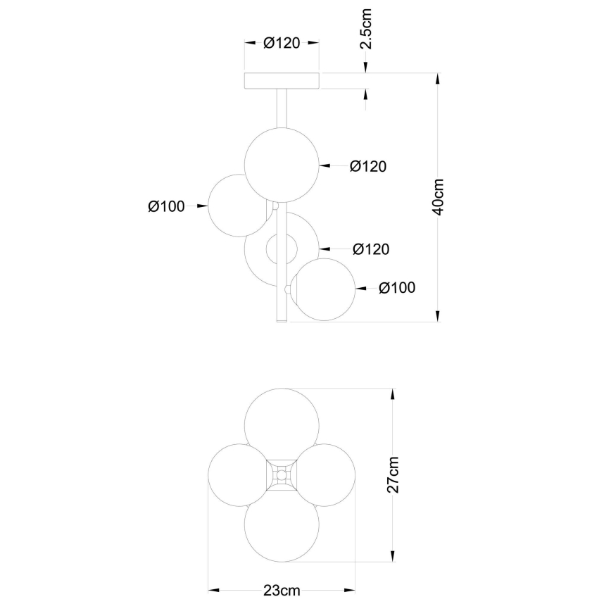 Globo - Lámpara colgante LED 4xG9/3W/230V cromo mate