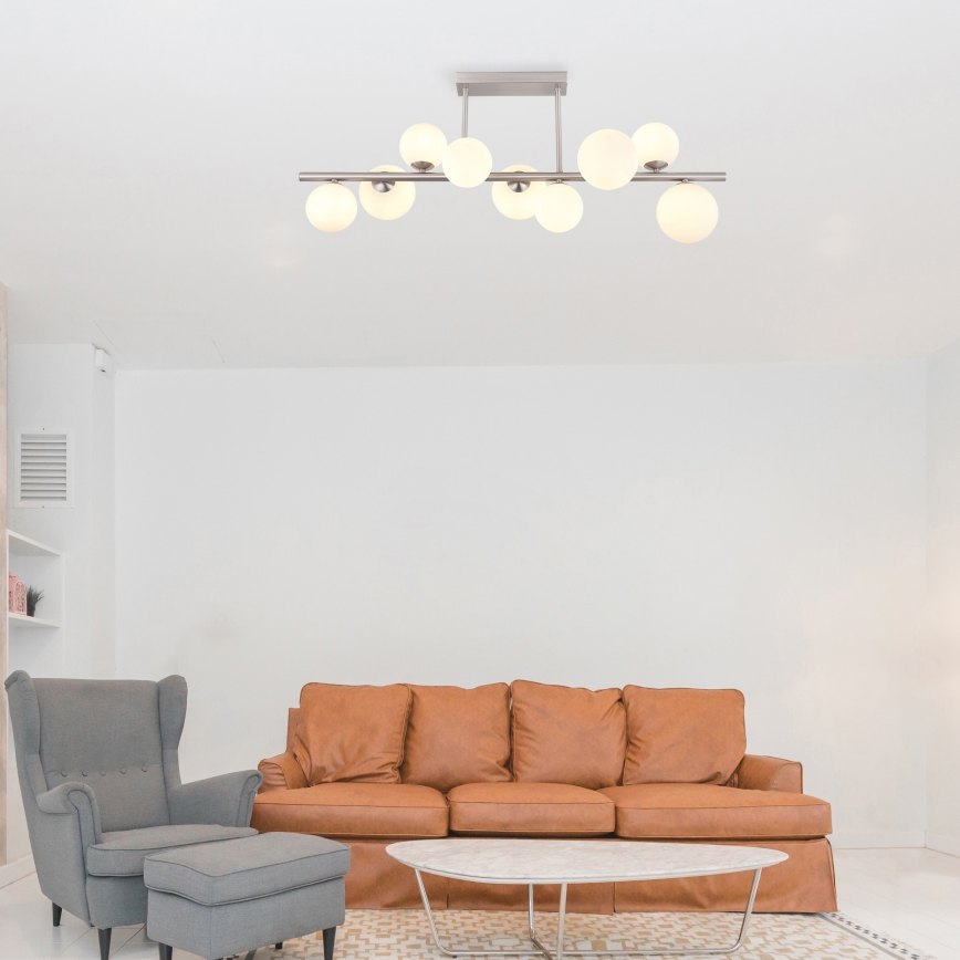 Globo - Lámpara colgante LED 9xG9/3W/230V cromo mate
