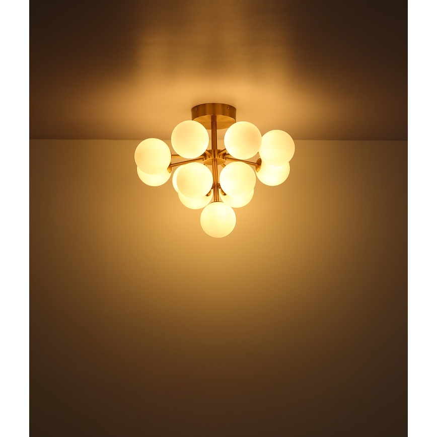 Globo - Lámpara de techo 13xG9/5W/230V diá. 56 cm dorado