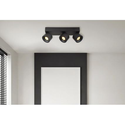 Globo - Foco LED 3xLED/6W/230V negro