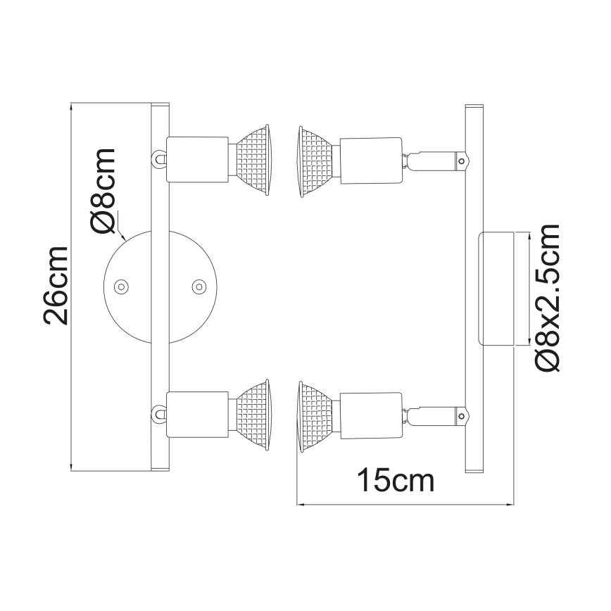 GLOBO 57381-2L - Foco LED OLANA 2xGU10/3W/230V