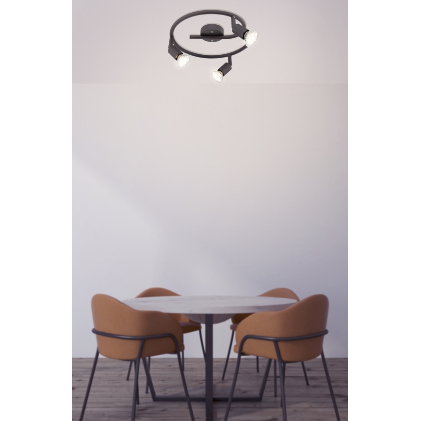 Globo - Foco LED 3xGU10/3W/230V negro