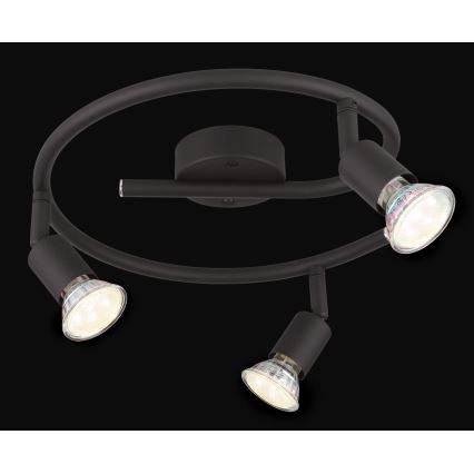 Globo - Foco LED 3xGU10/3W/230V negro