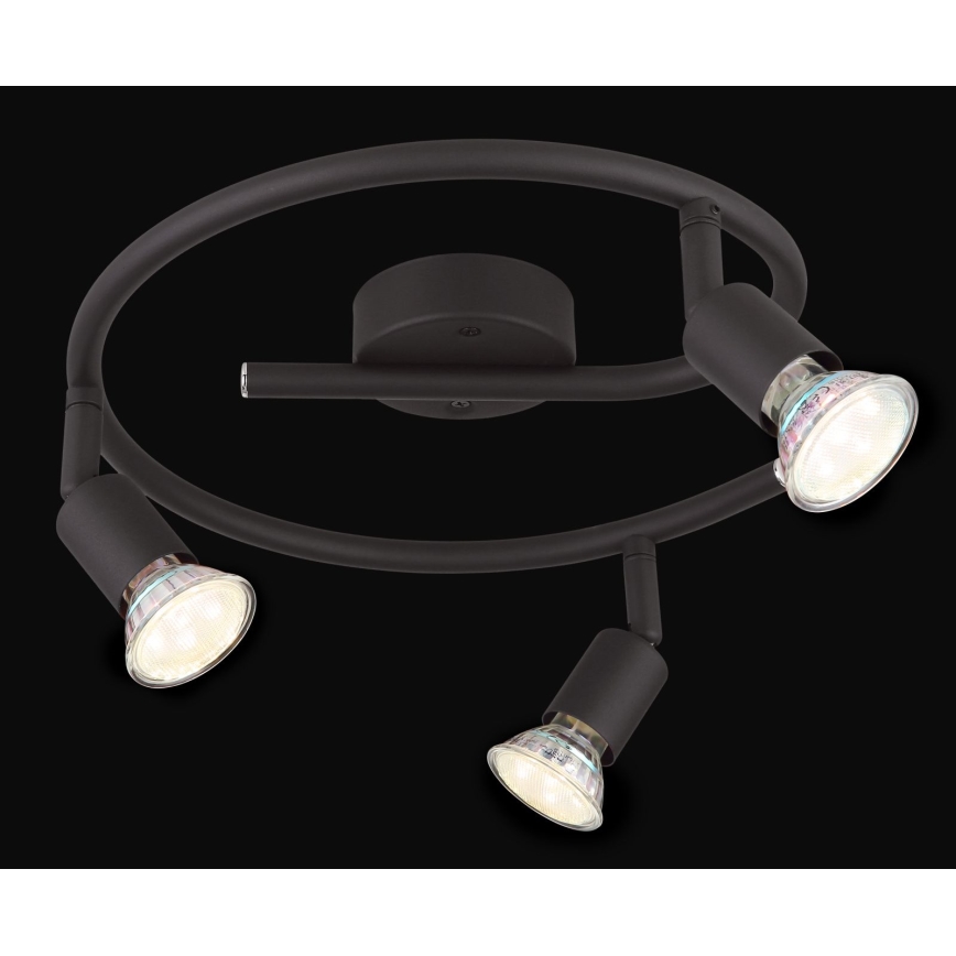 Globo - Foco LED 3xGU10/3W/230V negro