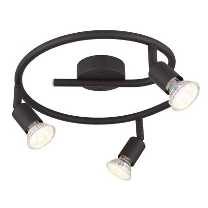Globo - Foco LED 3xGU10/3W/230V negro