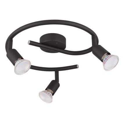 Globo - Foco LED 3xGU10/3W/230V negro