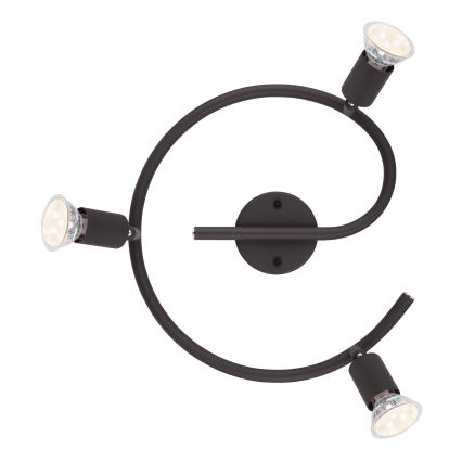 Globo - Foco LED 3xGU10/3W/230V negro