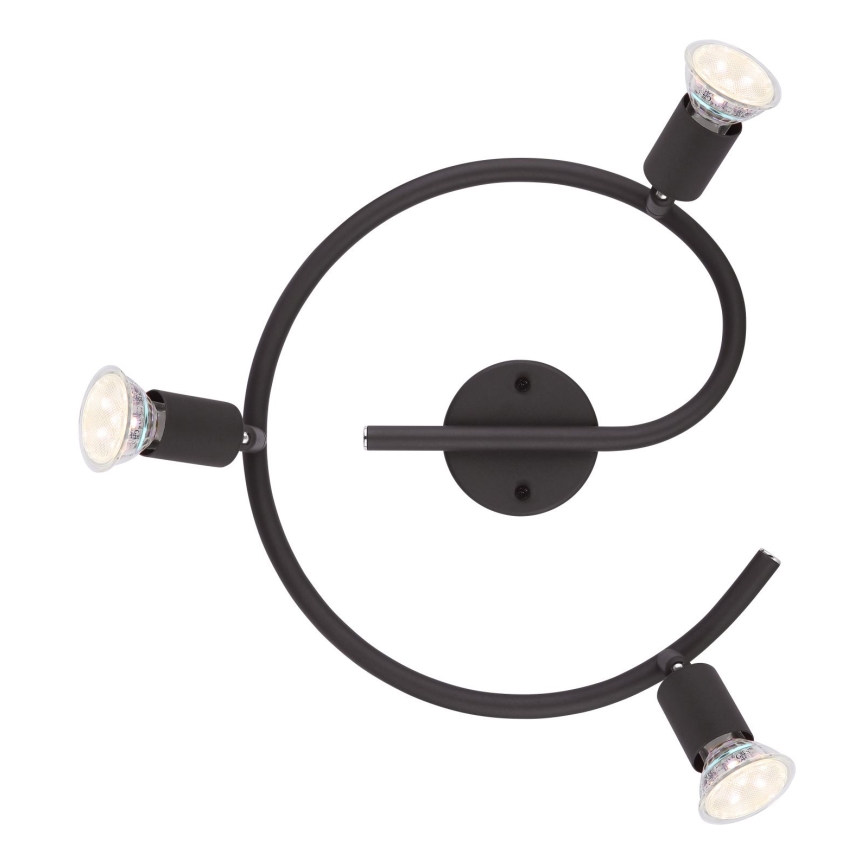 Globo - Foco LED 3xGU10/3W/230V negro