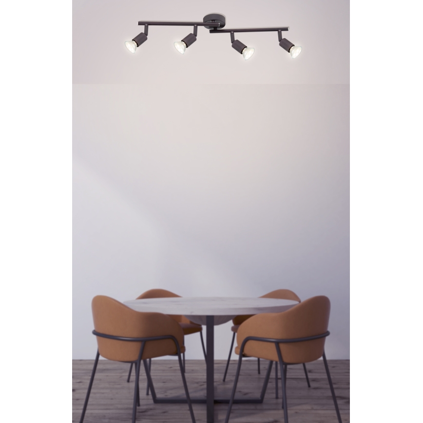 Globo - Foco LED 4xGU10/3W/230V negro