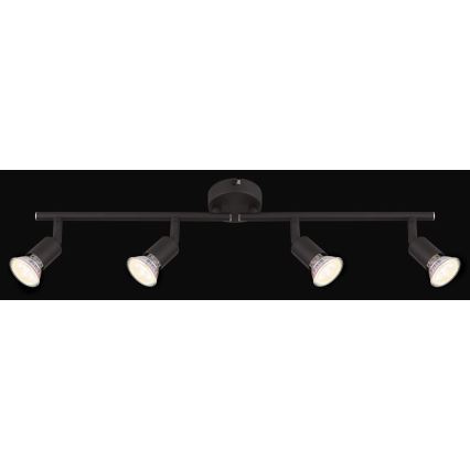 Globo - Foco LED 4xGU10/3W/230V negro