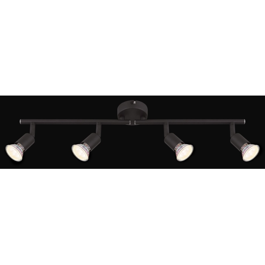 Globo - Foco LED 4xGU10/3W/230V negro
