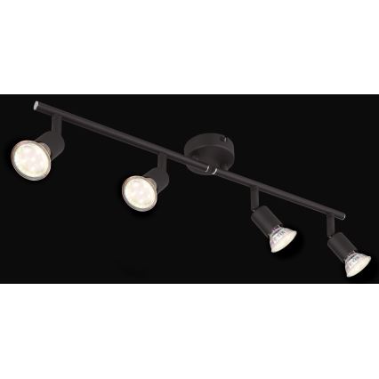 Globo - Foco LED 4xGU10/3W/230V negro
