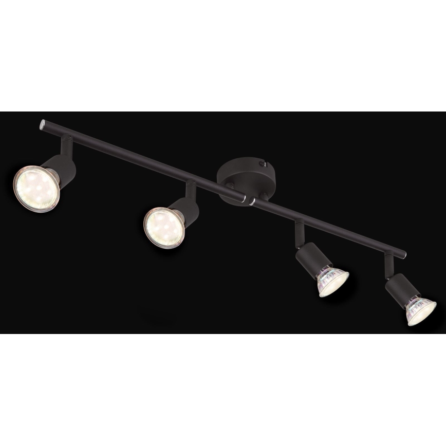 Globo - Foco LED 4xGU10/3W/230V negro