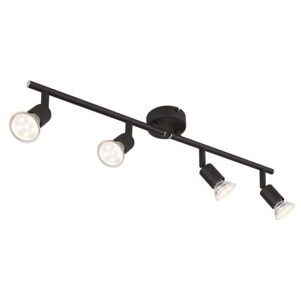 Globo - Foco LED 4xGU10/3W/230V negro