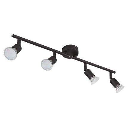 Globo - Foco LED 4xGU10/3W/230V negro