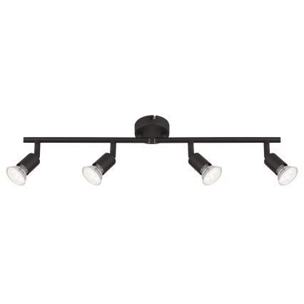 Globo - Foco LED 4xGU10/3W/230V negro