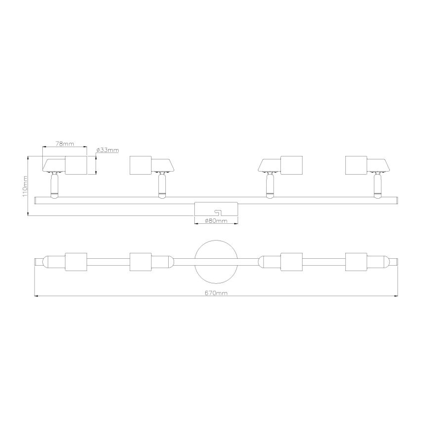 Globo - Foco LED 4xGU10/3W/230V