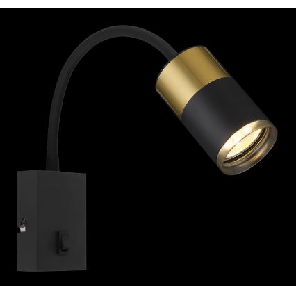 Globo - Foco de pared 1xGU10/25W/230V negro/dorado