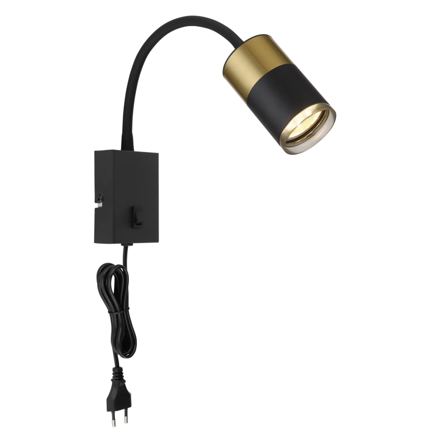 Globo - Foco de pared 1xGU10/25W/230V negro/dorado