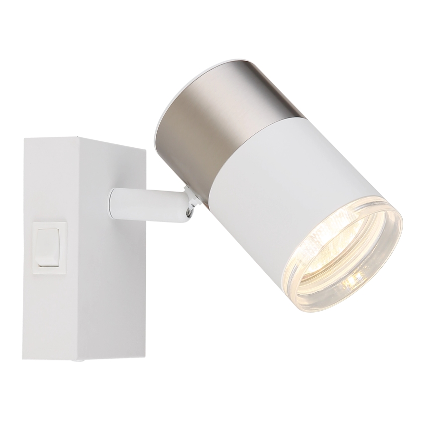 Globo - Foco de pared 1xGU10/25W/230V blanco/cromo mate