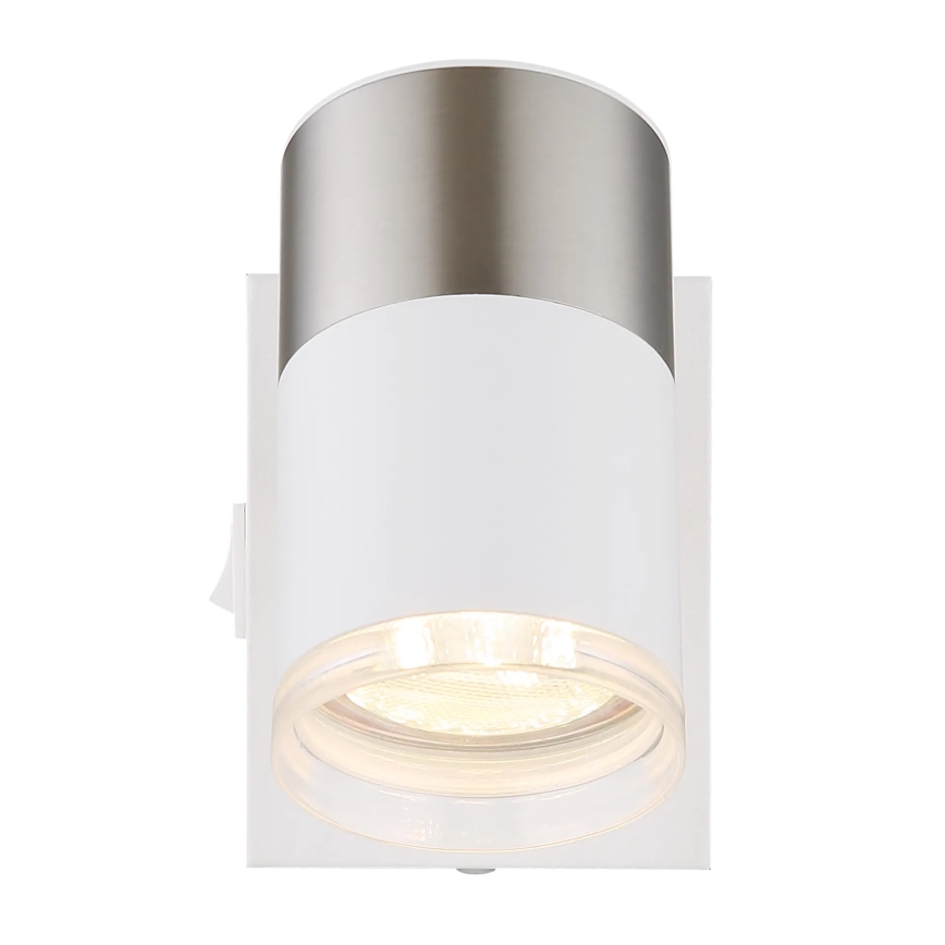 Globo - Foco de pared 1xGU10/25W/230V blanco/cromo mate
