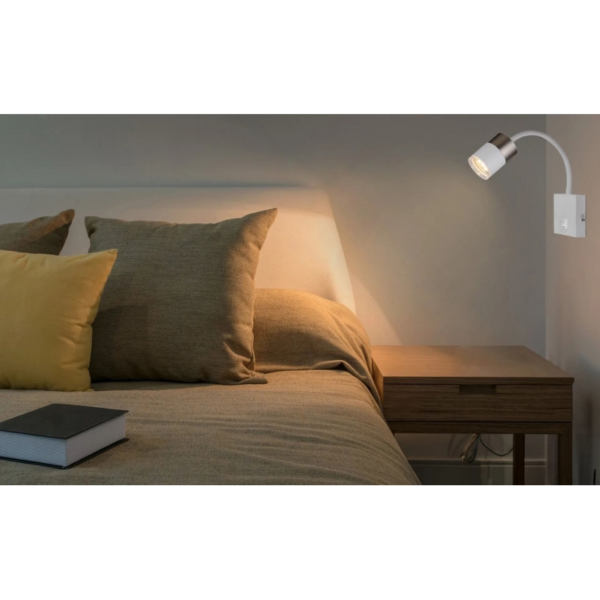 Globo - Foco de pared 1xGU10/25W/230V blanco/cromo mate