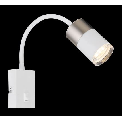 Globo - Foco de pared 1xGU10/25W/230V blanco/cromo mate