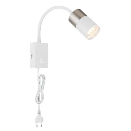Globo - Foco de pared 1xGU10/25W/230V blanco/cromo mate