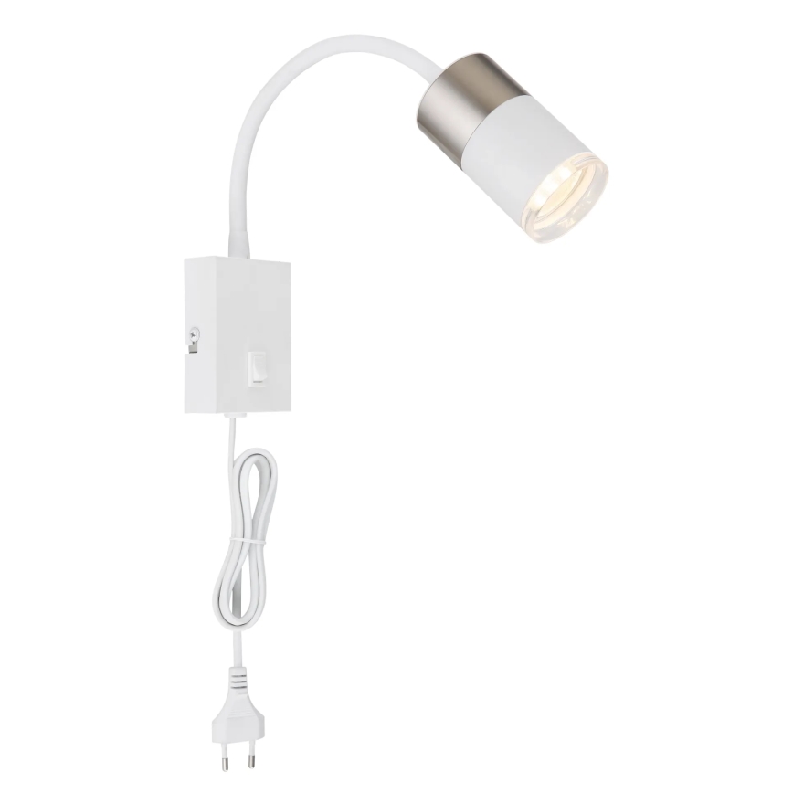 Globo - Foco de pared 1xGU10/25W/230V blanco/cromo mate