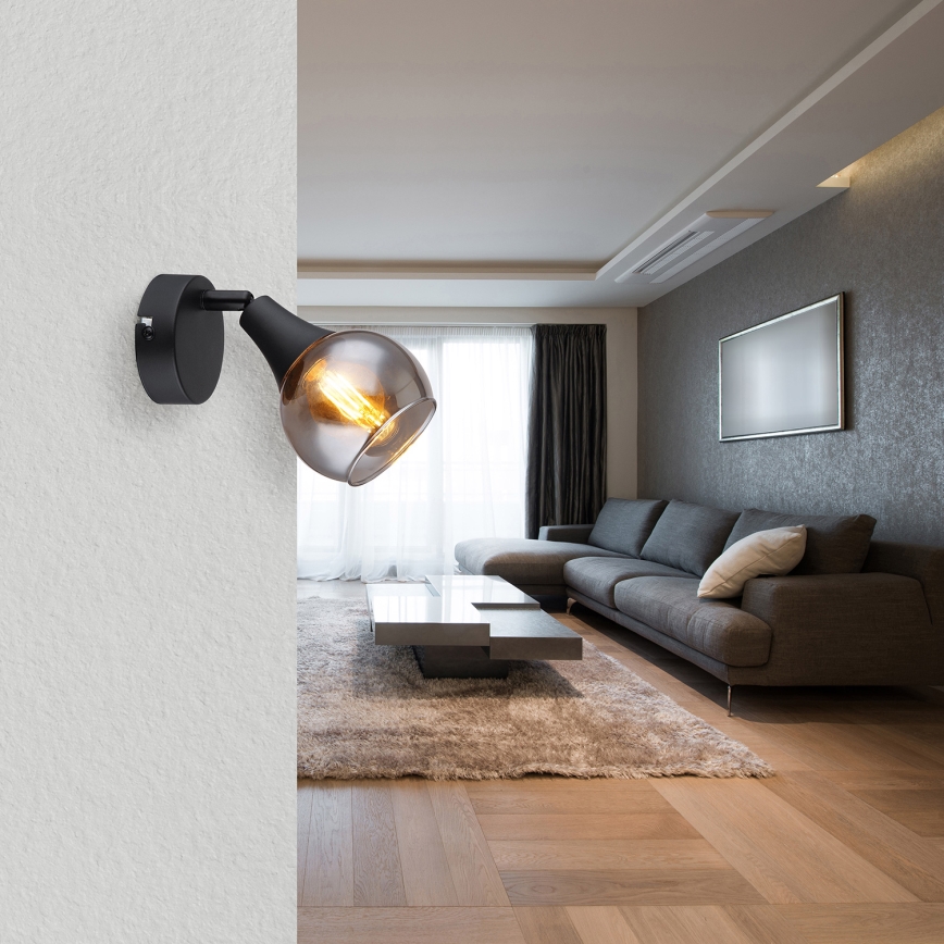 Globo - Foco de pared 1xE14/40W/230V negro