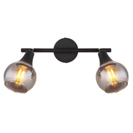 Globo - Foco 2xE14/40W/230V negro