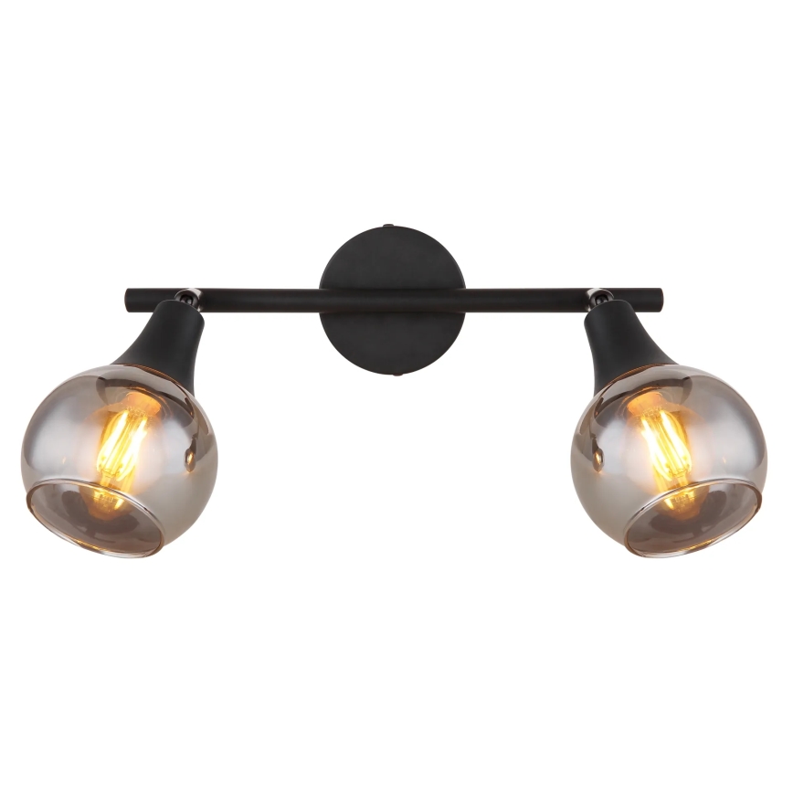 Globo - Foco 2xE14/40W/230V negro